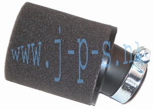SCHUIMFILTER KORT 30 GRADEN 70 MM Ø ZWART