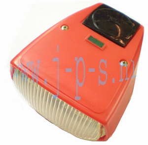 KOPLAMP RECHTHOEKIG ROOD