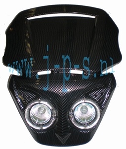 KOPLAMPSPOILER 2 X HALOGEEN ANGELEYE RINGEN CARBON