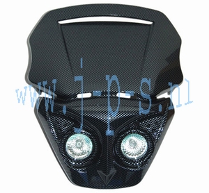 KOPLAMPSPOILER 2 X HALOGEEN TYPE ALIEN CARBON