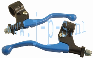 REMHANDLE SET LUSITO KLEIN BLAUW ALU/ZWART ALU