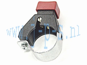 CLAXON / ONDERBREKERKNOP ZWART / ROOD