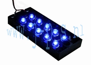 LEDPANEEL 10 POWER LEDS BLAUW ( 12 VOLT)