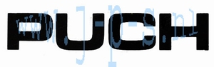 STICKER/TRANSFER NAAM PUCH WIT ALS ORIGINEEL