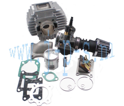 CILINDERKIT 70CC 45MM+MEMBRAAN+SPRUITSTUK+CARBURATEUR. HRR