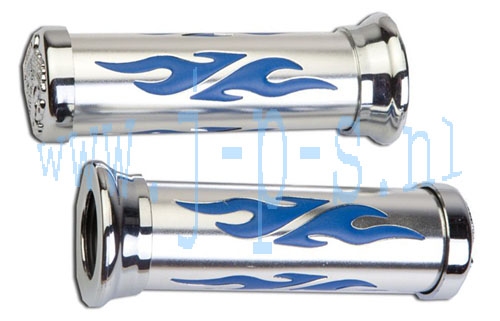 HANDVATTEN LANG ALU CHROOM/BLAUW TRIBAL
