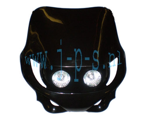 KOPLAMPSPOILER 2 X HALOGEENLAMP ZWART STREETFIGHT