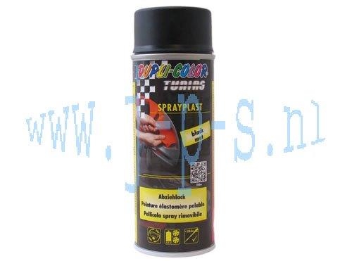 SPUITBUS SPRAY-PLAST 400 ML  MATZWART DUPLI COLOR