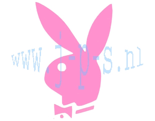 STICKER PLAYBOY MIDDEL ROZE