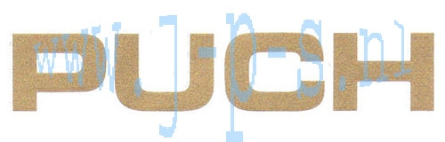 STICKER/TRANSFER NAAM PUCH GOUD ALS ORIGINEEL