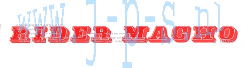 STICKER/TRANSFER SET ZIJSCHERM RIDER MACHO ROOD