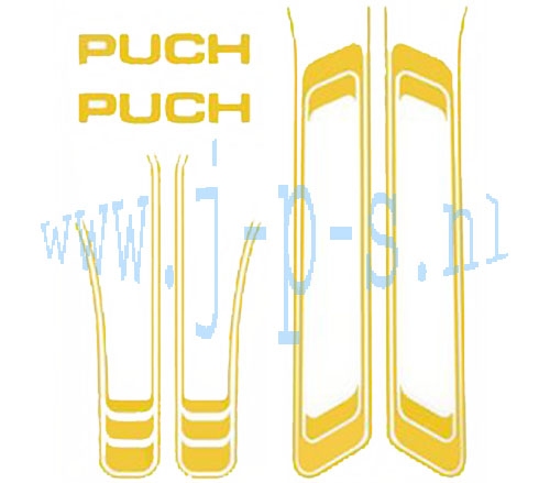 STICKERSET FRAME PUCH GOUD