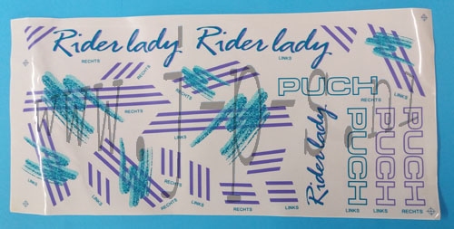 STICKERSET RIDERLADY PAARS-GROEN