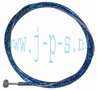 KABEL MET GROTE NIPPEL COMPLEET TRANSPARANT BLAUW